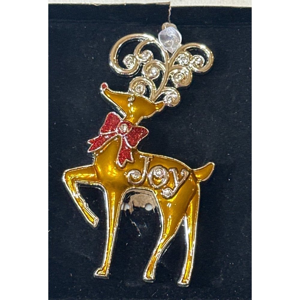 Regent Square Christmas Reindeer Ornament 2022 w/European Crystals 4" (BOXED)